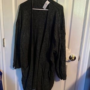 Gray long sleeve cardigan XL - American eagle